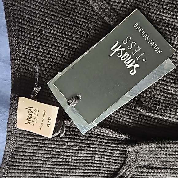 Smash + Tess Coffee Time Waffle LS Romper Black XS - Picture 3 of 9